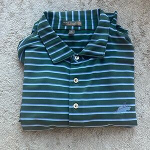 Peter Millar Summer Comfort Short Sleeve Striped Polo Shirt Men’s Size XL
